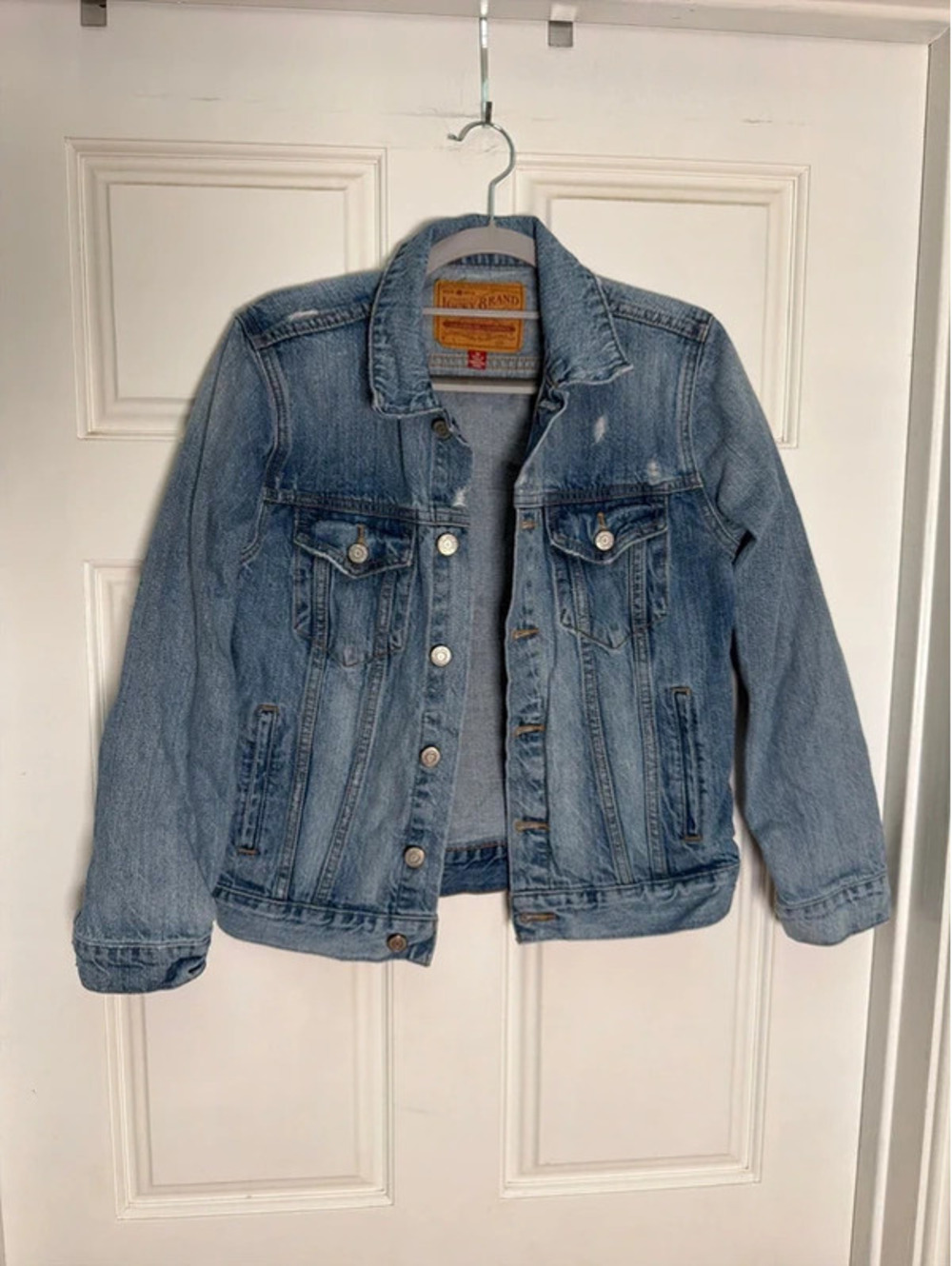 Lucky Brand Distressed Denim Jacket Medium